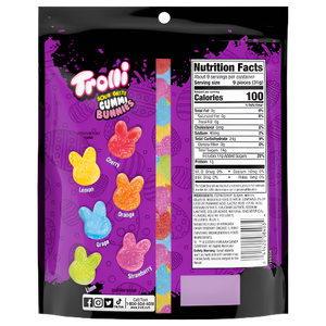 Trolli Sour Brite Gummi Bunnies 10 oz. Bag - Visit www.allcitycandy.com for great candy, service and delicious treats!