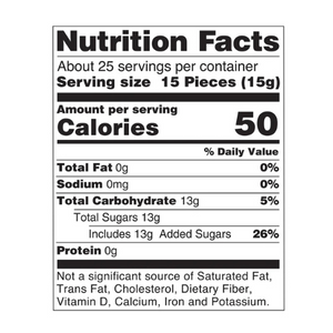 Starburst Fave Red Conversation Hearts Nutrition information