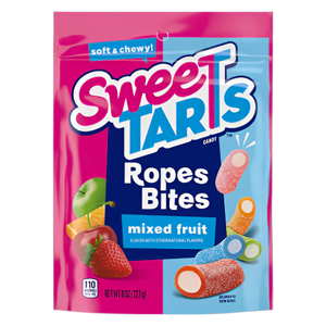 Sweetarts Rope Bites Mixed Fruit 8 oz. Bag - Visit www.allcitycandy.com for great candy, service and delicious treats!