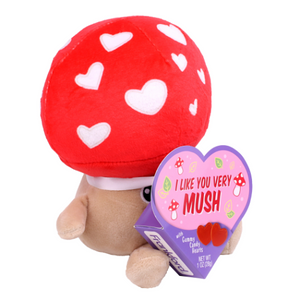 Mushroom Valentine's Plush with Gummy 1 oz. Box - Visit www.allcitycandy.com for great candy, service and delicious treats!