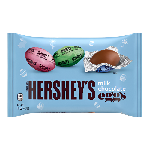 Hershey's Milk Chocolate Foil Eggs 16 oz. Bag - Visit www.allcitycandy.com for great candy and delicious treats!