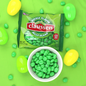 Frankford Claussan Pickle Jelly Beans 4 oz. Bag - Visit www.allcitycandy.com for great candy and delicious treats!