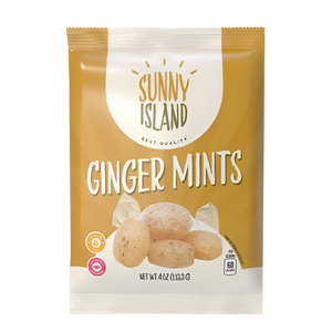 Sunny Island Ginger Mints 4 oz. Bag - Visit www.allcitycandy.com for great candy and delicious treats!