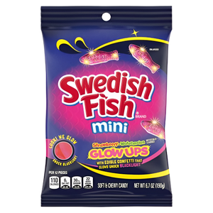 Swedish Fish Mini Glowups 6.7 oz. Bag - Visit www.allcitycandy.com for great candy and delicious treats!