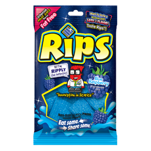 Rips Bite Size Blue Raspberry 4 oz. Bag - Visit www.allcitycandy.com for great candy and delicious treats!