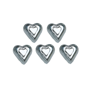 Milk Chocolate Foil Silver Hearts 1.5 lb. Bulk Bag - Visit www.allcitycandy.com for great candy and delicious treats!