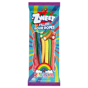 Zweet Filled Sour Ropes 4.5 oz. Tray - Visit www.allcitycandy.com for great candy and delicious treats!