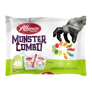 Albanese Halloween Sweet and Sour Monster Combo 45 Count 22.5 oz. Bag - Visit www.allcitycandy.com for great candy and delicious treats!