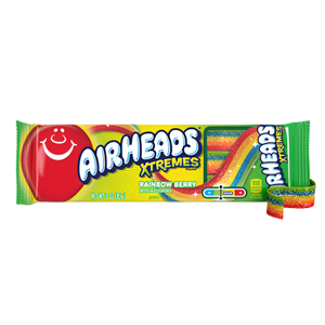 Airheads Xtremes Rainbow Berry Belts 3 oz. Tray - Visit www.allcitycandy.com for great candy and delicious treats!