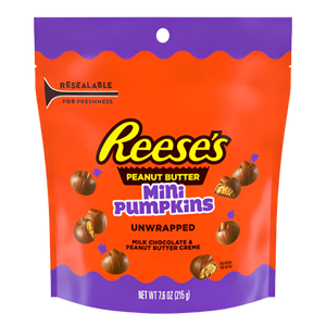 Reese's Unwrapped Mini PB Pumpkins 7.6 oz. Bag - Visit www.allcitycandy.com for great candy and delicious treats!