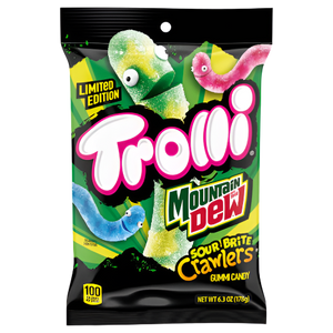 Trolli Mountain Dew Sour Brite Crawlers 6.3 oz. Bag - Visit www.allcitycandy.com for great candy and delicious treats!