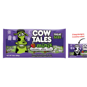 Cow Tales Minis Halloween Caramel Apple 10 oz. Bag - Visit www.allcitycandy.com for great candy and delicious treats!