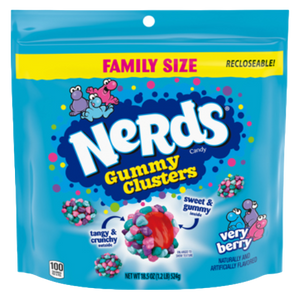 Nerds Very Berry Gummy Cluster 18.5 oz Bag - Visit www.allcitycandy.com for great candy and delicious treats!
