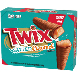 Twix Salted Caramel Cookie Bar  Share Size 2.82 oz. Bar - Discover www.allcitycandy.com for bulk candy, chocolates, gummies & seasonal sweets. Perfect for parties, gifts & everyday treats—shop your favorites now!