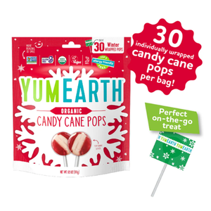Yum Earth Organic Candy Cane Pops 6.5 oz. Bag - Discover www.allcitycandy.com for bulk candy, chocolates, gummies & seasonal sweets. Perfect for parties, gifts & everyday treats—shop your favorites now!