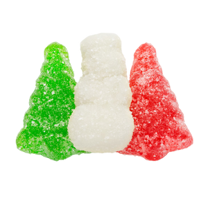 Albanese Gummi Snowmen & Trees with Snow 7.5 oz. Bag - Discover www.allcitycandy.com for bulk candy, chocolates, gummies & seasonal sweets. Perfect for parties, gifts & everyday treats—shop your favorites now!