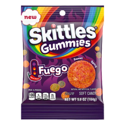 Skittles Gummies Fuego 5.8 oz. Bag - Discover www.allcitycandy.com for bulk candy, chocolates, gummies & seasonal sweets. Perfect for parties, gifts & everyday treats—shop your favorites now!