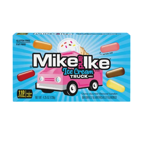 Mike and Ike Ice Cream Truck Mix 4.25 oz. Theater Box - Discover www.allcitycandy.com for bulk candy, chocolates, gummies & seasonal sweets. Perfect for parties, gifts & everyday treats—shop your favorites now!