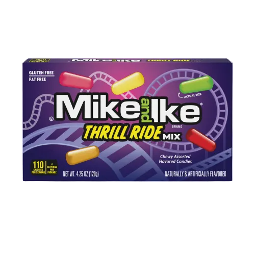 Mike and Ike Thrill Ride Mix Theater Box 4.25 oz. - Discover www.allcitycandy.com for bulk candy, chocolates, gummies & seasonal sweets. Perfect for parties, gifts & everyday treats—shop your favorites now!