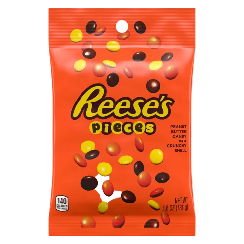 Reese's Pieces 4.8 oz. Bag - Discover www.allcitycandy.com for bulk candy, chocolates, gummies & seasonal sweets. Perfect for parties, gifts & everyday treats—shop your favorites now!