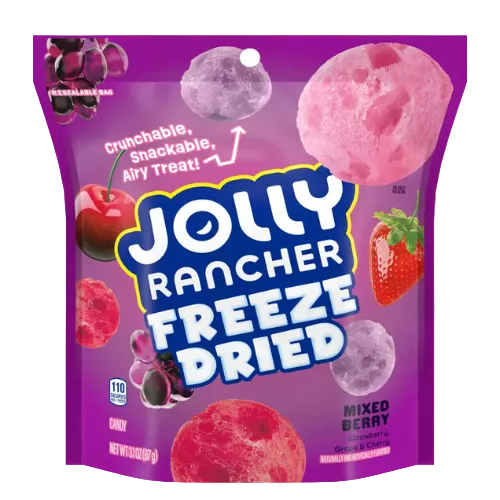 Jolly Rancher Freeze Dried MIxed Berry Flavors 3.1 oz. Bag - Discover www.allcitycandy.com for bulk candy, chocolates, gummies & seasonal sweets. Perfect for parties, gifts & everyday treats—shop your favorites now!