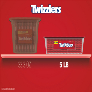 Twizzlers Twist Strawberry Unwrapped 5 lb. Tub - Visit www.allcitycandy.com for great candy and delicious treats! 