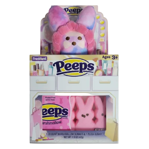 Frankford Easter Peeps Plush Get Ready with Me Bunny 1.5 oz. Box - Visit www.allcitycandy.com for great candy and delicious treats!