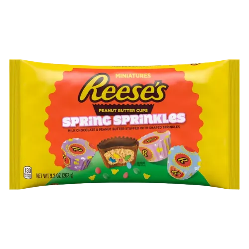 Mini Peanut Butter Cups with Spring Sprinkles – Easter Candy 9.3 oz ...