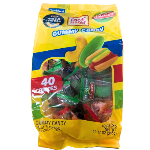 Frankford Kraft Heinz Oscar Meyer Assorted Gummy Candy 40 piece Bag