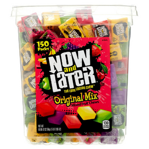 Now and Later Original Mix 4 pieces 150 pack Tub 89.95 oz. www.allcitycandy.com for fresh and delicious sweet treats.