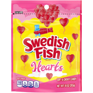 Valentine's Swedish Fish Hearts 10 oz. Bag - For fresh candy and great service, visit www.allcitycandy.com