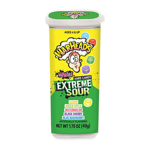 All City Candy WarHeads Mini Extreme Sour Hard Candy - 1.75 oz. Pack Impact Confections For fresh candy and great service, visit www.allcitycandy.com