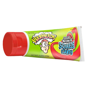 All City Candy WarHeads Sour Watermelon Squeeze Candy - 2.25 oz. Case of 12 Impact Confections For fresh candy and great service, visit www.allcitycandy.com