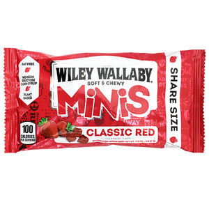 Wiley Wallaby Minis Classic Red 3.5 oz. Bag - Visit www.allcitycandy.com for great candy, service and delicious treats.
