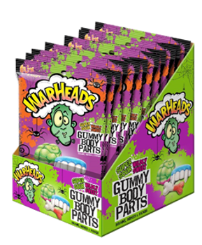 All City Candy Warheads Sour Body Parts Gummy Candy 3 oz. Bag- For fresh candy and great service, visit www.allcitycandy.com