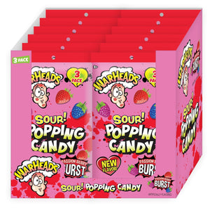 Warheads Valentine's Sour Popping Candy 3 Pack 0.74 oz. Bag