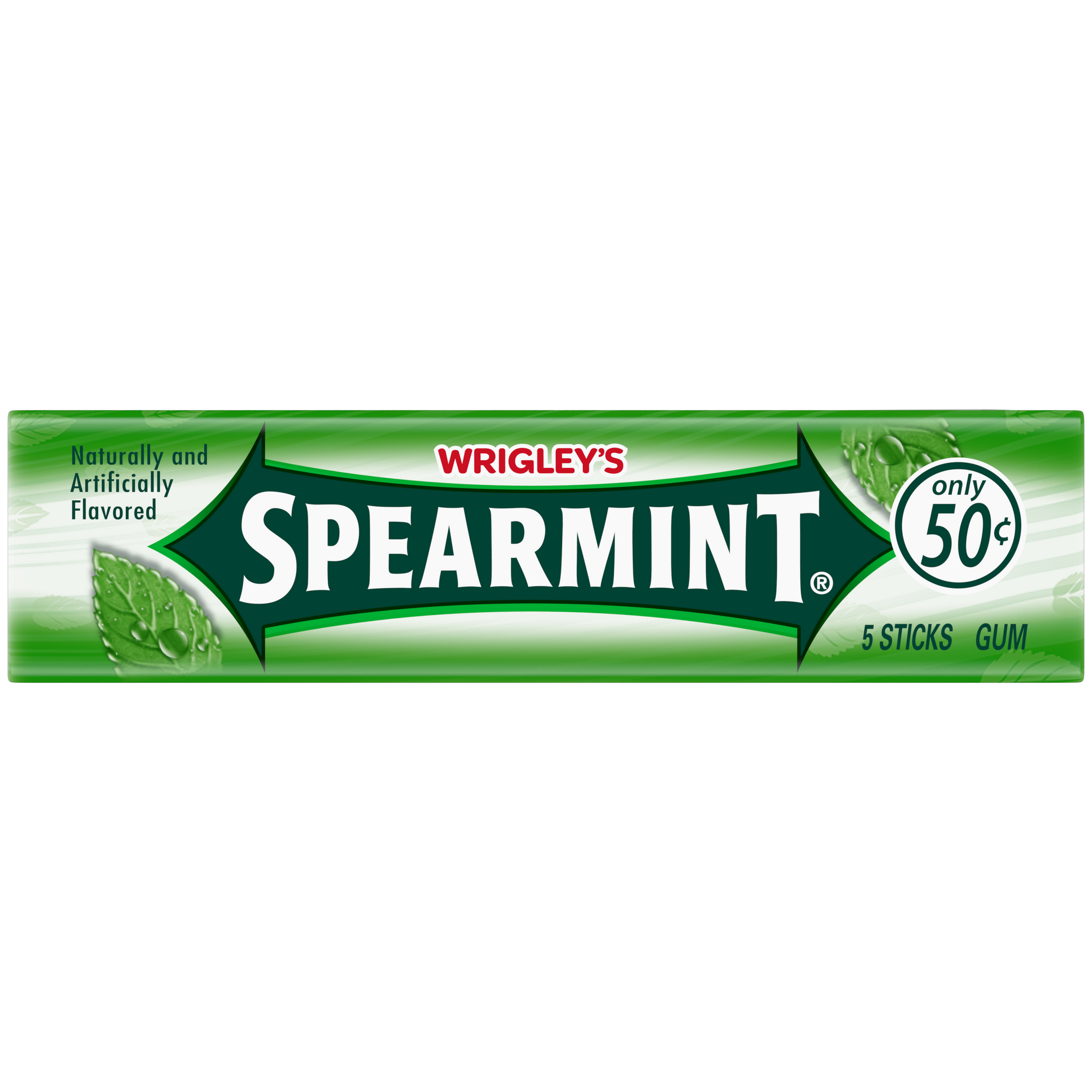 Wrigley's spearmint Gum (5 Stick Pack) - Visit www.allcitycandy.com for great candy and delicious treats! 
