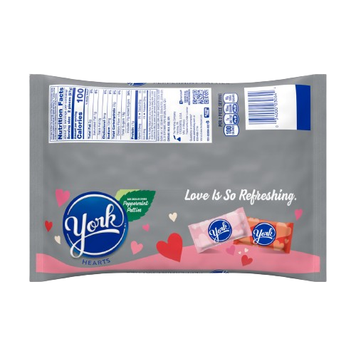 All City Candy York Valentine's Peppermint Patties Hearts 9.6 oz. Bag -For fresh candy and great service, visit www.allcitycandy.com