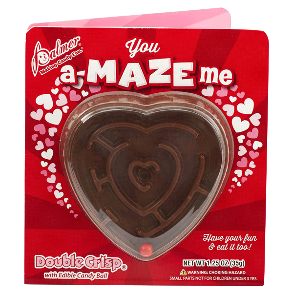 You're A-Mazeing Chocolate Heart 1.25 oz. - Visit www.allcitycandy.com for great candy, service and delicious treats.