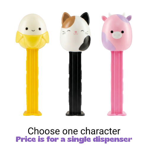 PEZ- Squishmallows Assortment - 1 Dispenser/Blister Pack - Visit www.allcitycandy.com for great candy and excellent customer service! 