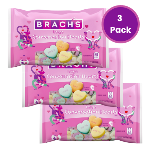 Brach's Candy, Conversation Hearts, Large - 10 oz, Conversation Hearts 