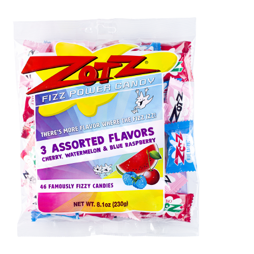 Zotz Assorted Flavors Cherry Watermelon Blue Raspberry 46 Count Bag ...