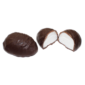 Zachary Chocolate Covered Marshmallow Eggs 12 count 5 oz. Carton - Visit www.allcitycandy.com for great candy, service and delicious treats.
