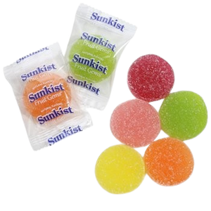 All City Candy Jelly Belly Sunkist Fruit Gems Soft Candy in Bulk Bulk Wrapped Jelly Belly For fresh candy and great service, visit www.allcitycandy.com