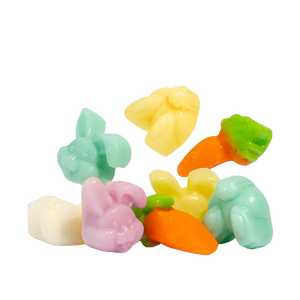 Albanese Gummi Cottontail Assorted Shapes 5 lb. Bag- Visit www.allcitycandy.com for great candy, service and delicious treats.