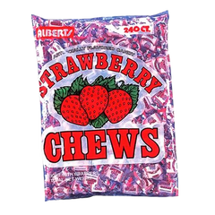 candyページ Albert's Strawberry Chews Candy - 240 Piece Bag - All City Candy