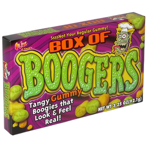 All City Candy Sour Box of Boogers Gummi Candy 3 oz. Box- For fresh candy and great service, visit www.allcitycandy.com