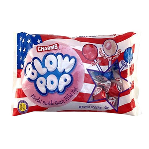 All City Candy Charms Red White & Blue Flag Blow Pops - 9.1-oz. Bag Lollipops & Suckers Charms Candy (Tootsie) For fresh candy and great service, visit www.allcitycandy.com