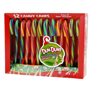 All City Candy Dum Dums Candy Canes - Box of 12 christmas Spangler For fresh candy and great service, visit www.allcitycandy.com