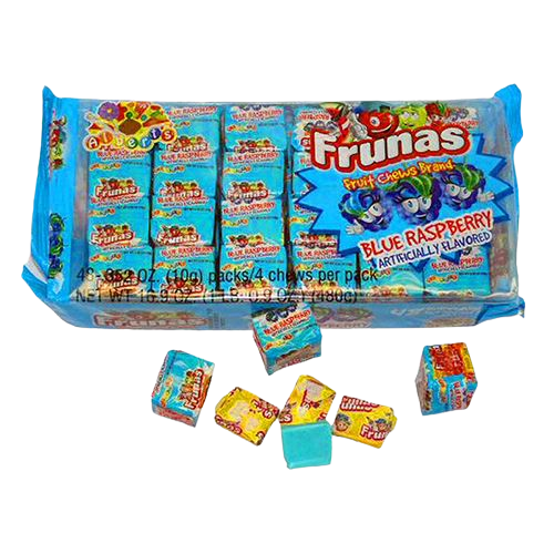 Frunas Blue Raspberry Fruit Chews Pack Of 48 All City Candy 9791